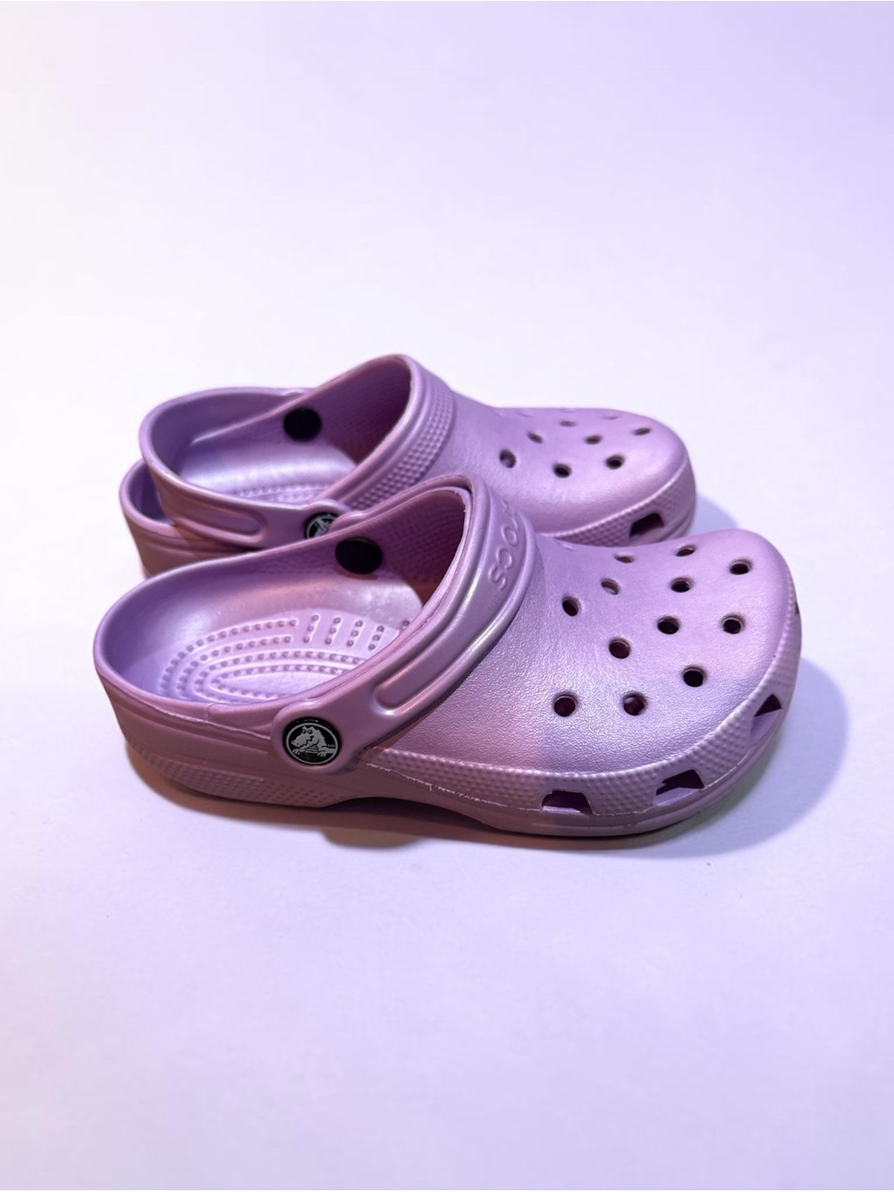 Kids Lavender Crocs EUC